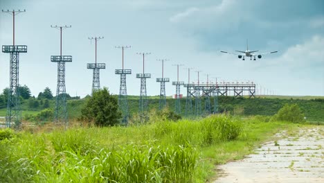 Flughafen-endgültige-Vorgehensweise-Laufsteg-Look