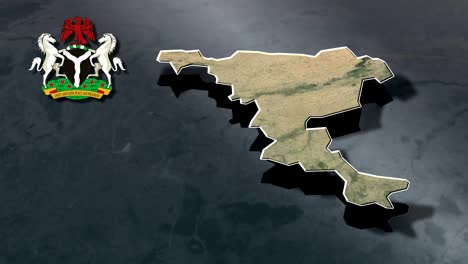 Jigawa-con-escudo-de-armas-animado-Mapa