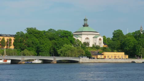 Blick-auf-die-Altstadt-von-Stockholm,-Schweden