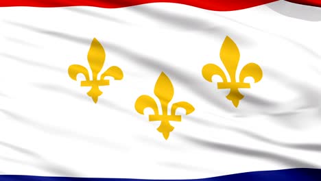 Close-Up-Waving-National-Flag-of-New-Orleans-City