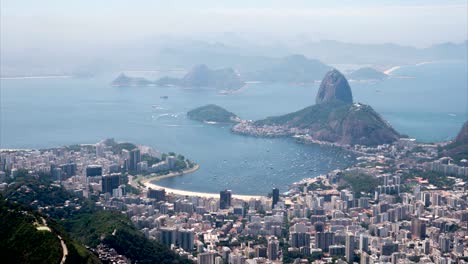 Timelapse-of-Rio-de-Janeiro,-view-from-the-Corcovado