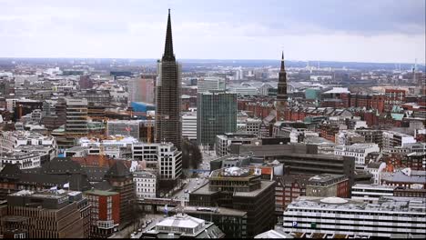 Vista-aérea-de-Hamburgo,-Alemania