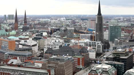 Vista-aérea-de-Hamburgo,-Alemania