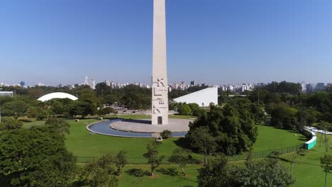 Vista-aérea-de-Ibirapuera,-Sao-Paulo,-Brasil