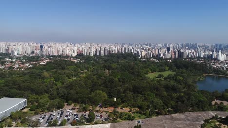 Aerial-View-of-Ibirapuera,-Sao-Paulo,-Brazil