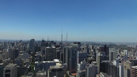 Aerial-View-of-Paulista-Avenue,-Sao-Paulo,-Brazil