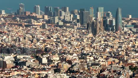 Barcelona-downtown-top-view.Time-Lapse