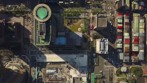 Taiwan-taipei-ciudad-soleada-atardecer-aérea-abajo-panorama-vista-4k
