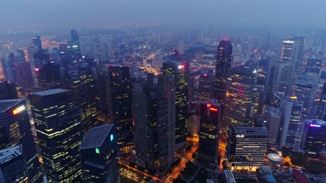 Escena-aérea-de-la-ciudad-de-Singapur-4k-video