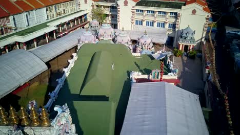 Aerial-drone-footage-of-Sri-Mariamman-Temple-on-South-Bridge-Road-is-the-oldest-Hindu-temple-in-Singapore.