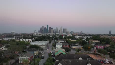 Aerial-of-Downtown-Houston,-Texas