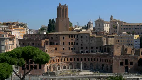 Foro-de-Trajano,-el-mercado-de-Trajano,-Roma,-Italia