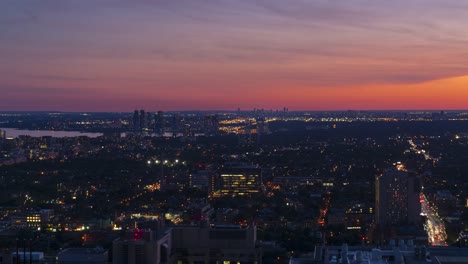 Sonnenuntergang-Toronto-City-Skyline-Architektur