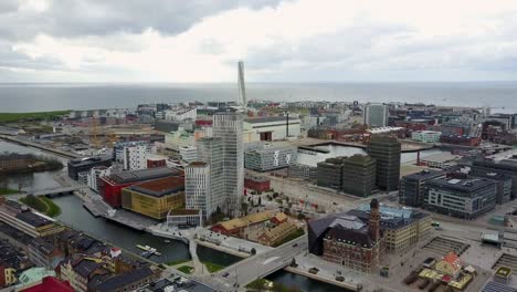 Beautiful-aerial-Malmo-city-view-in-Sweden