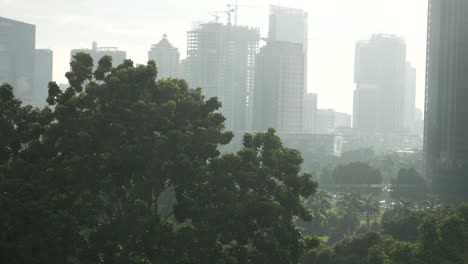 skyscrapers-and-traffic-in-Jakarta,-Indonesia