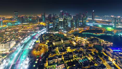 night-light-dubai-famous-hotel-traffic-city-panorama-4k-time-lapse-united-arab-emirates