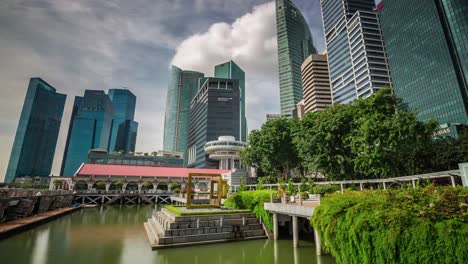 luz-del-día-del-céntrico-parque-Bahía-de-Singapur-4-tiempo-k-caer