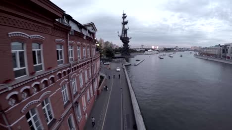 Aerial-view-of-office-building-Red-October-view-from-the-Kremlin-Embarkment.-Moscow-Russia.