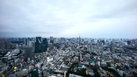 Sonnenuntergang-Tag-und-Nacht-in-Tokyo-Skyline-der-Stadt.