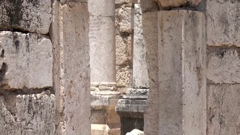 Tight-Pan-Down-on-Doorway-of-Ancient-Jewish-Synagogue