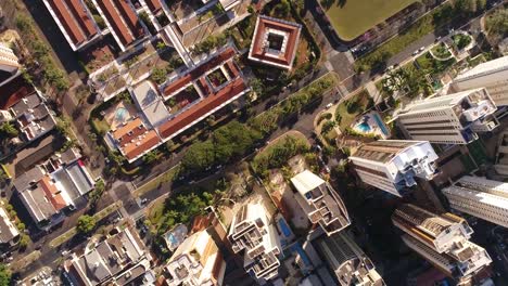 Top-View-of-a-Luxury-Residential-District-a-city-by-Drone