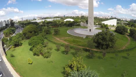 Vista-aérea-de-Ibirapuera,-Sao-Paulo,-Brasil