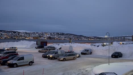 Abend-Blick-in-Tromsø,-Norwegen