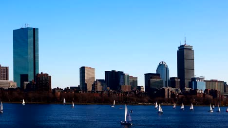 Timelapse-de-la-Boston-Centro-de-la-ciudad-a-través-del-puerto