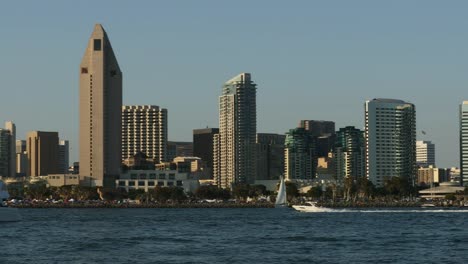 Cityscape-of-San-Diego-downtown,-California,-USA