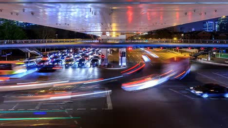 4K-Time-lapse---Traffic-at-crossroads-in-modern-city