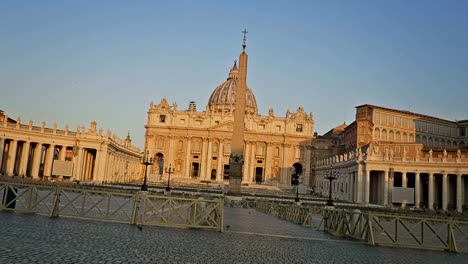 Piazza-San-Pietro.-Vatikan,-Rom,-Italien---Zeitraffer