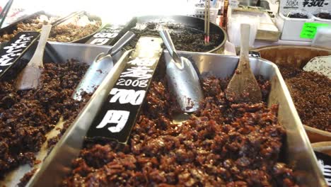 Close-up-of-food-in-a-Japanese-market