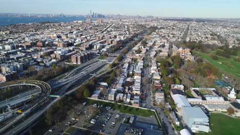 Antena-del-este-Brooklyn,-Nueva-York