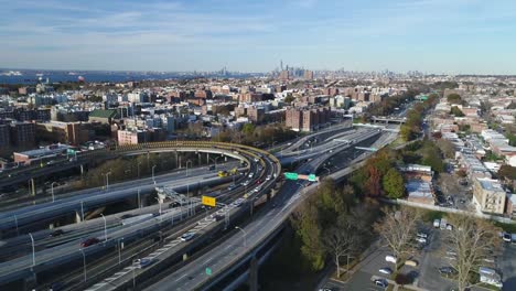 Aerial-of-East-Brooklyn,-New-York