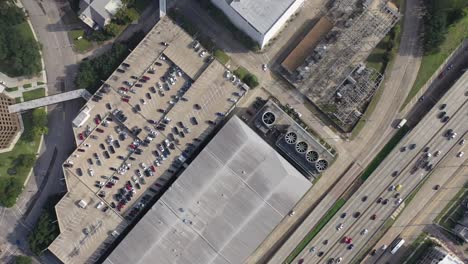 Aerial-of-Downtown-Houston,-Texas