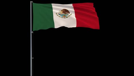 Flag-Mexico-on-transparent-background,-4k-prores-4444-footage-with-alpha