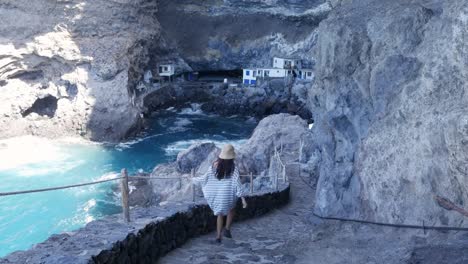 Pirate-cave-Poris-de-Candelaria,-a-hidden-tourist-attraction-near-Tijarafe