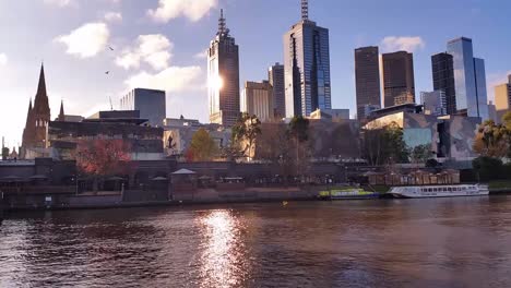 Melbourne-City,-Victoria,-Australien-Yarra-River