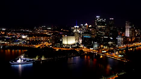 Pittsburgh-Tag-zu-Nacht,-Timelapse