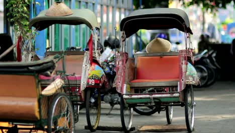 transportation-with-cyclo-in-indonesia