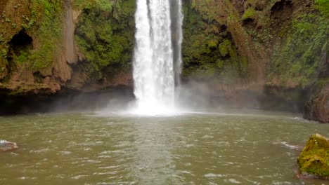 Ouzoud-Waterfalls-located-in-the-Grand-Atlas-village-of-Tanaghmeilt,-in-the-Azilal-province-in-Morocco,-Africa