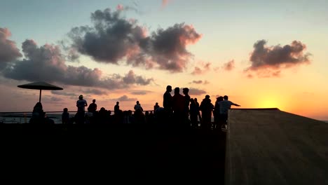 Tel-Aviv-Strand-Wolke-Landschaft-Sonnenuntergang-Zeitraffer