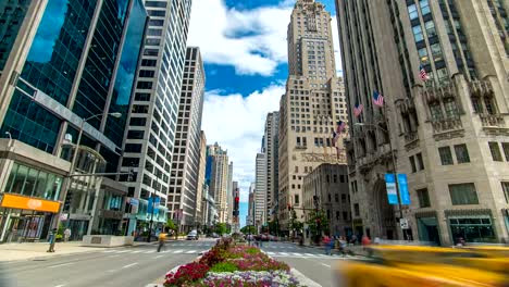 Chicago-Verkehr-Zeitraffer-Wolken-4K-1080p