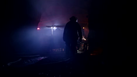 Firefighters-during-a-rescue-operation-in-a-dark-tunnel-filled-with-smoke