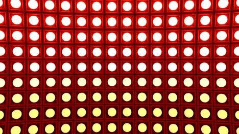 Lights-flashing-wall-bulbs-pattern-static-horizontal-red-stage-background-vj-loop