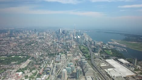 Toronto-Kanada-Skyline-Antenne-aus-Westen