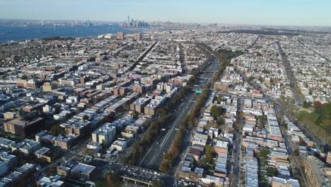 Antena-del-este-Brooklyn,-Nueva-York