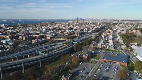 Aerial-of-East-Brooklyn,-New-York