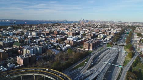 Aerial-of-East-Brooklyn,-New-York