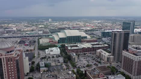 Aerial-of-Downtown-Houston,-Texas